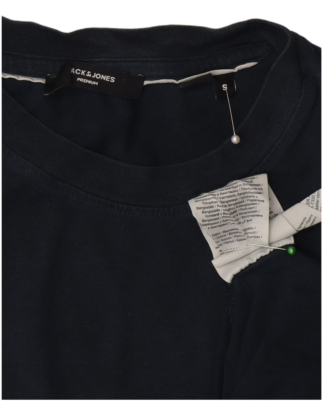 Jack & Jones Hombre Camiseta Top Small Azul Marino Algodón