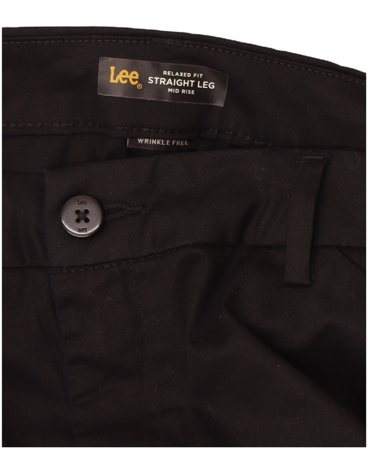 LEE Pantalones casuales de talle medio para mujer, ajuste relajado, talla 12, grande, W32, L30, color negro