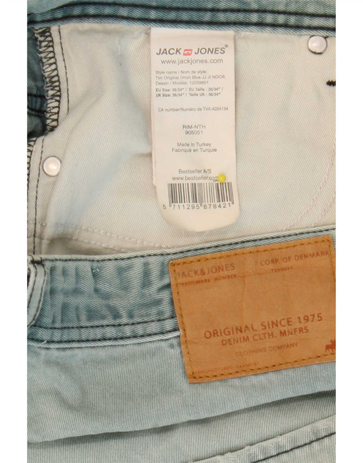 Jack & Jones Hombre Tim Slim Jeans W36 L34 Algodón Azul