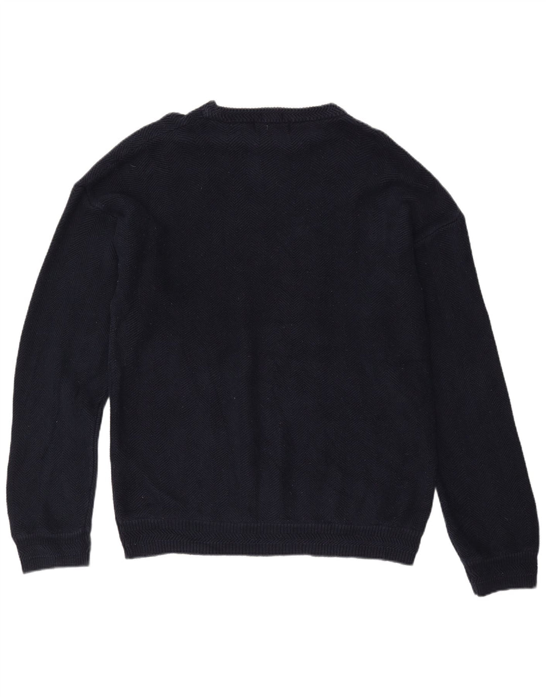 CHAPS RALPH LAUREN Jersey con cuello barco para hombre XL Azul marino Espiga