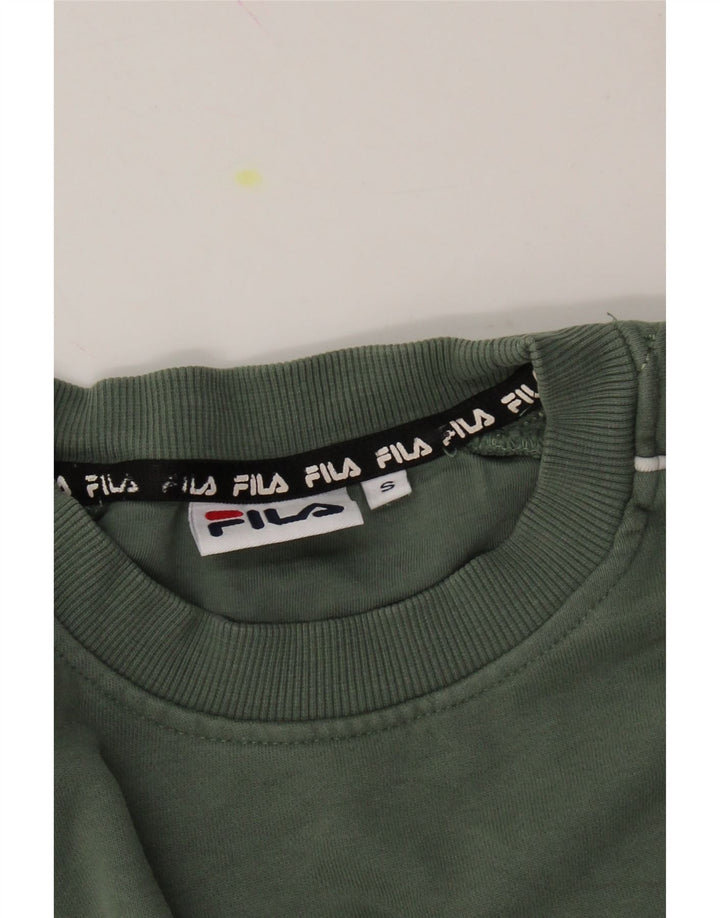 FILA Mens Sweatshirt Jumper Small Green Cotton Vintage Fila and Second-Hand Fila from Messina Hembry 