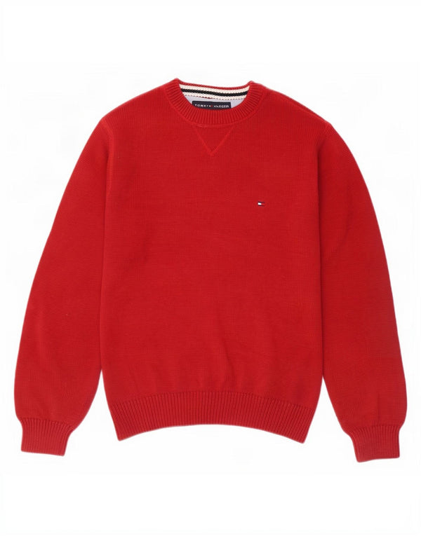 Tommy Hilfiger Jersey de cuello redondo para hombre XS Algodón rojo