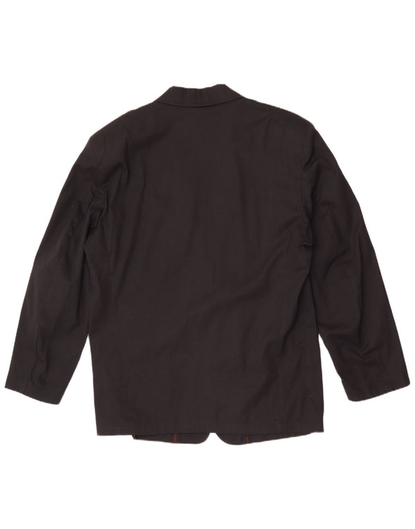 Wampum Chaqueta tipo blazer de 2 botones para hombre UK 40 Large Viscosa negra