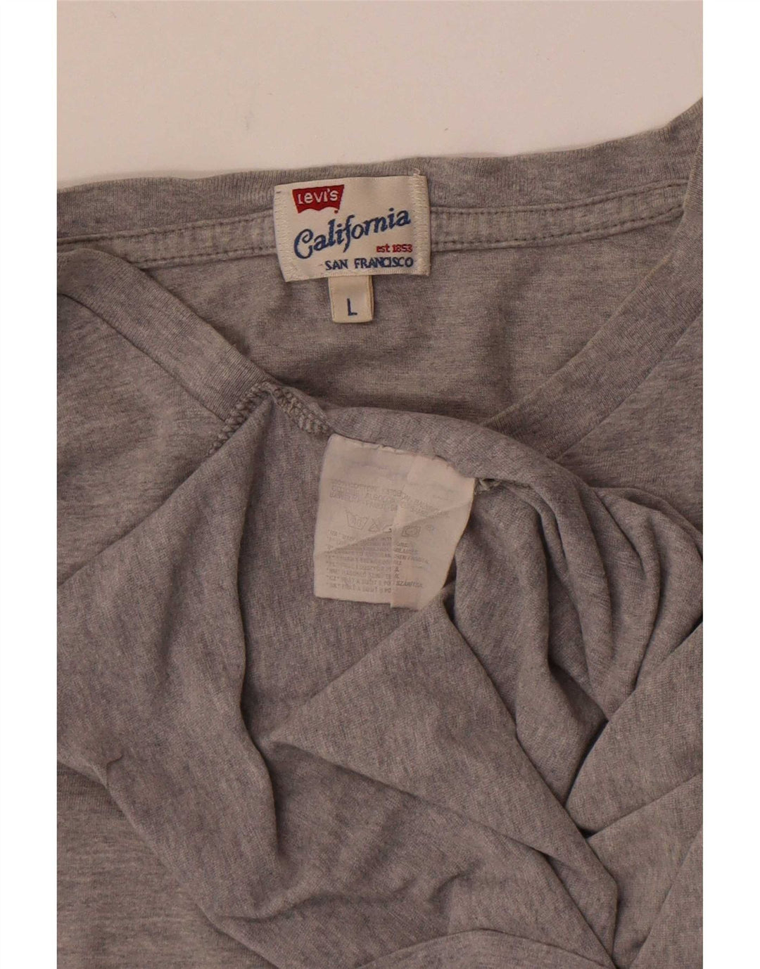 Camiseta Levi's para hombre Top grande de algodón gris