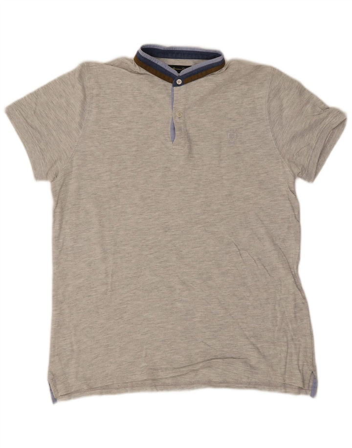 Polo Massimo Dutti Hombre Rayas Gris Grande
