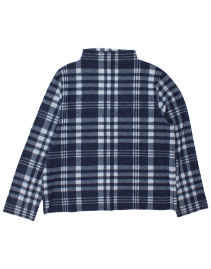 Marks & Spencer Top para mujer de manga larga UK 44 Large Navy Blue Check