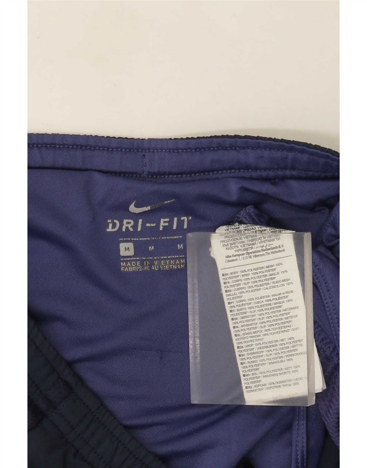 Pantalones cortos deportivos Nike Dri Fit para hombre Poliéster color block azul marino mediano