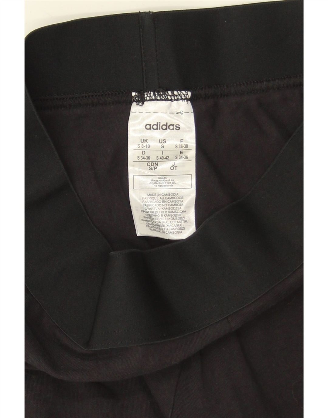 ADIDAS Womens Leggings UK 8/10 Small  Black Vintage Adidas and Second-Hand Adidas from Messina Hembry 