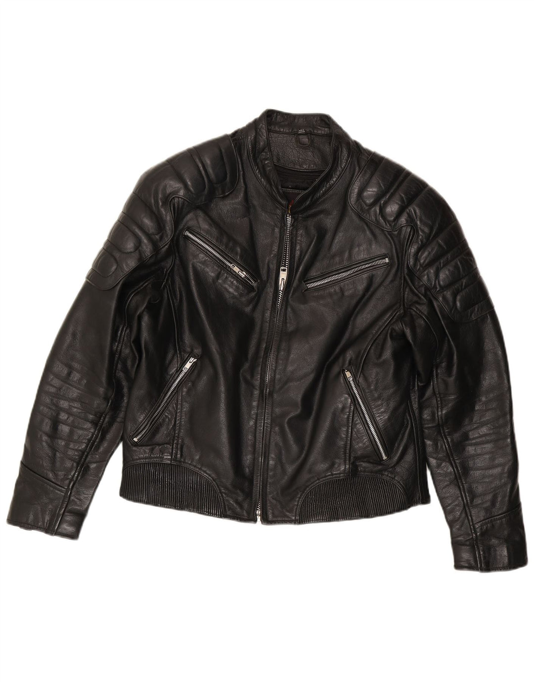 Xelement Chaqueta motera de cuero para hombre UK 40 Large Cuero negro