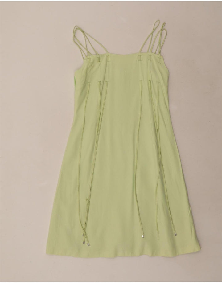 Gattinoni Vestido lencero para mujer IT 44 Verde medio