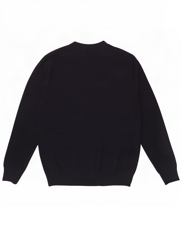 Pierre Cardin - Jersey de cuello redondo para hombre, talla pequeña, acrílico azul marino