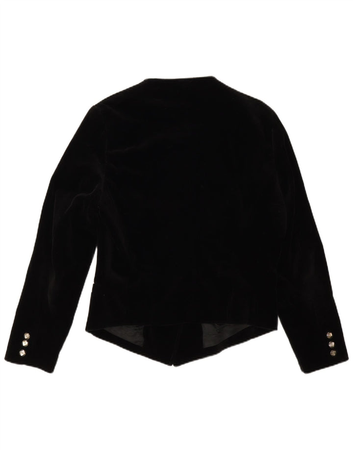 Benetton Chaqueta Americana De Terciopelo De 4 Botones IT 44 Medium Black