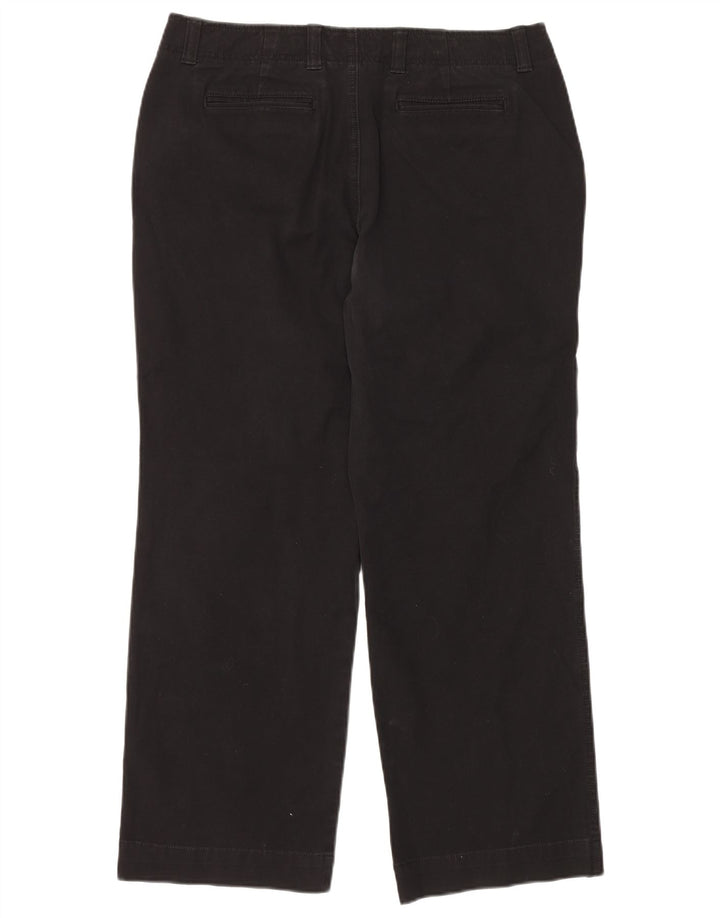 EDDIE BAUER Pantalón chino recto para mujer IT 46 Large W34 L30 Negro