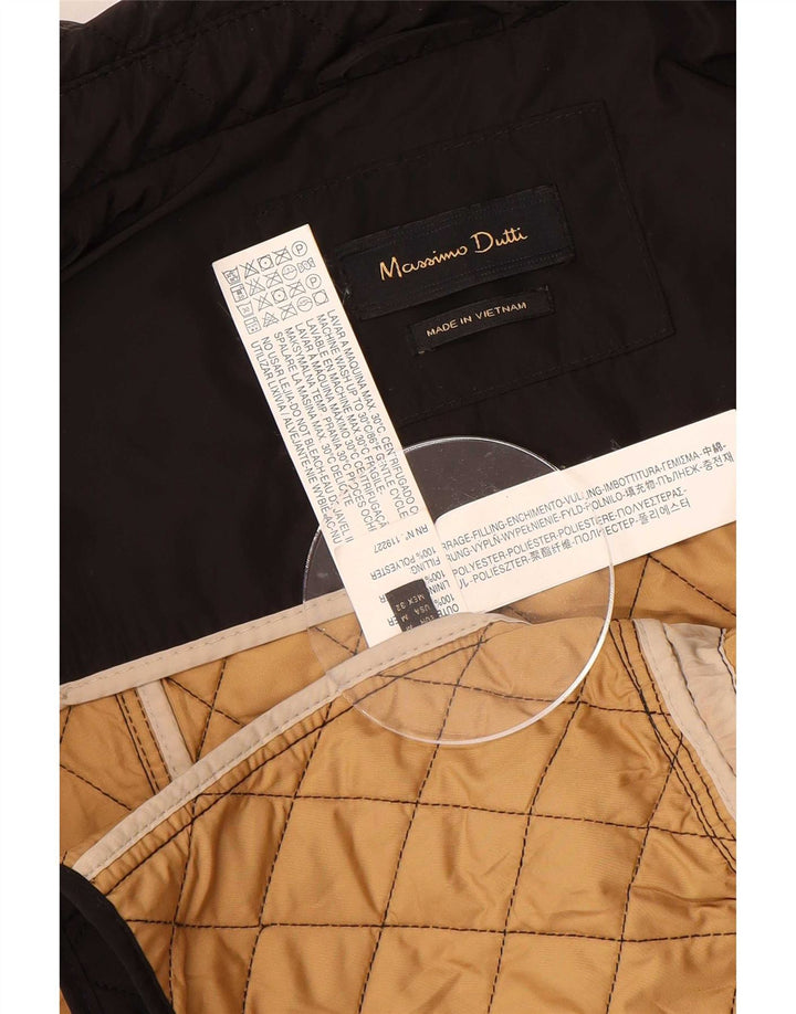 Massimo Dutti Chaqueta Acolchada Mujer UK 44 Mediana Negro Poliéster