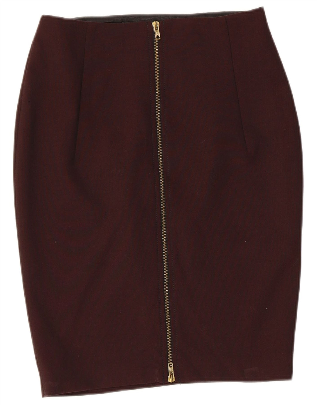 Falda Lápiz Zara Mujer Mediana W28 Viscosa Granate
