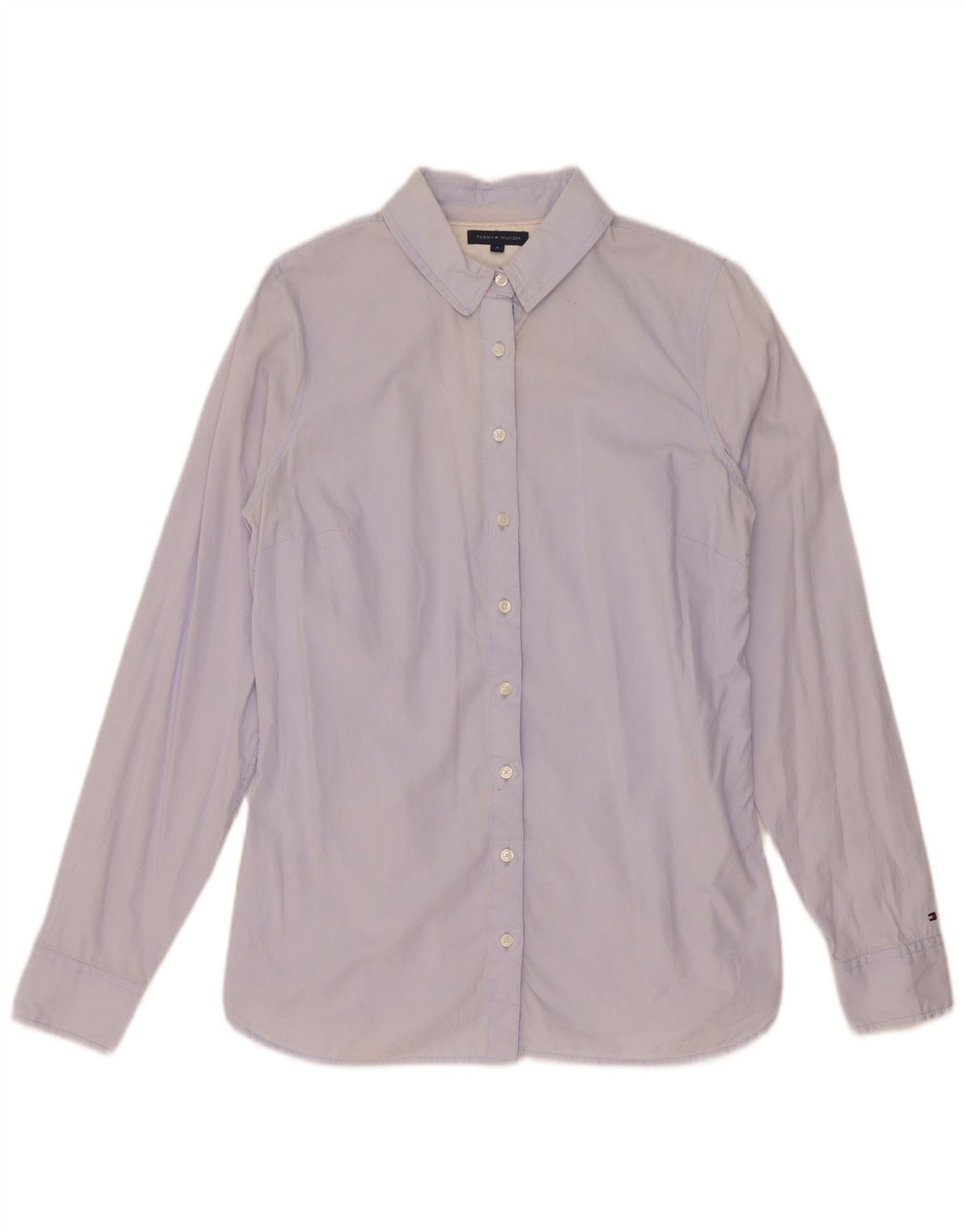 Tommy Hilfiger Camisa para mujer US 8 Algodón azul medio