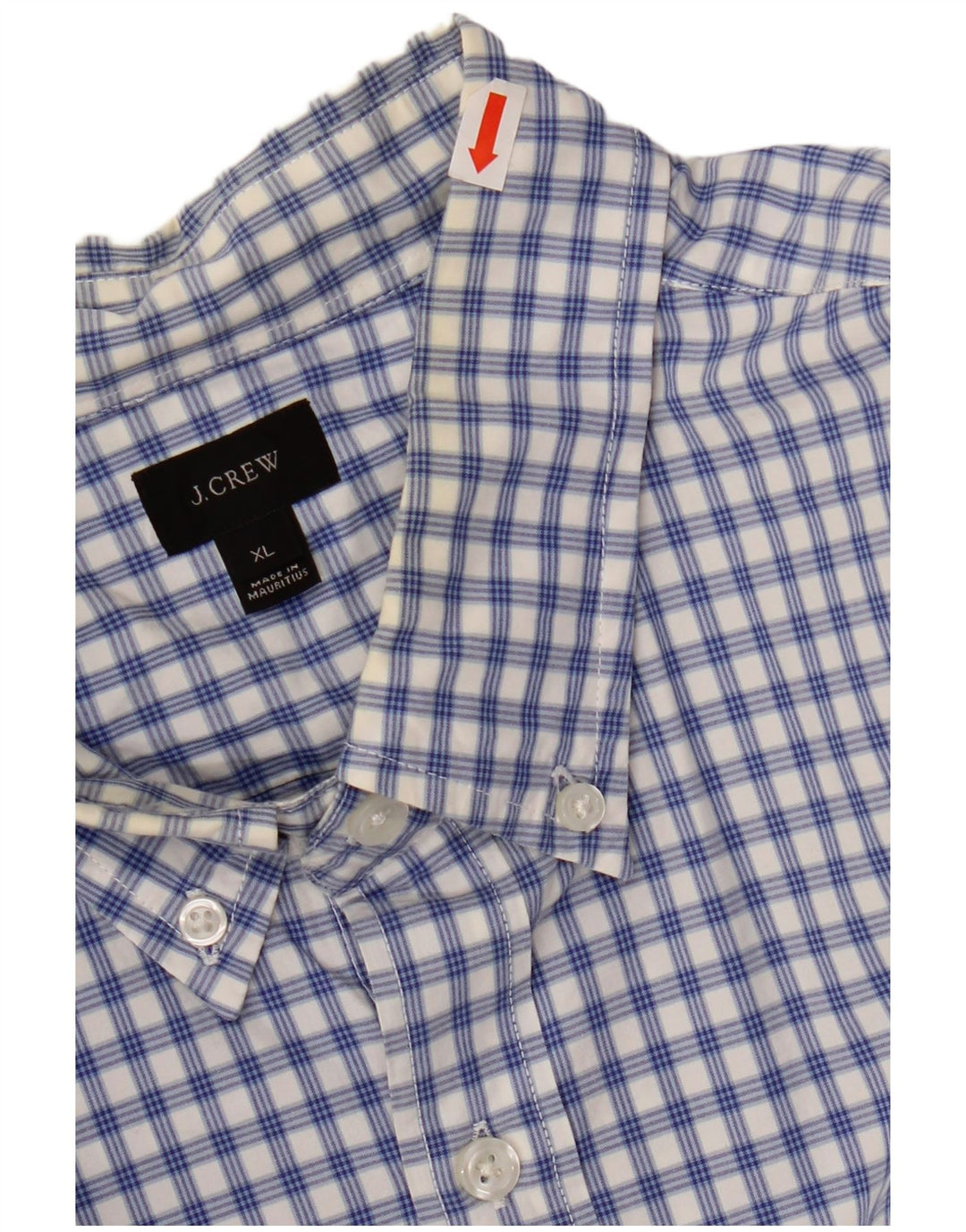J. CREW Camisa para hombre XL Algodón a cuadros azules