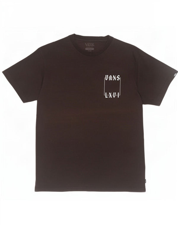 Vans Camiseta con gráfico de ajuste clásico para hombre Top mediano de algodón negro