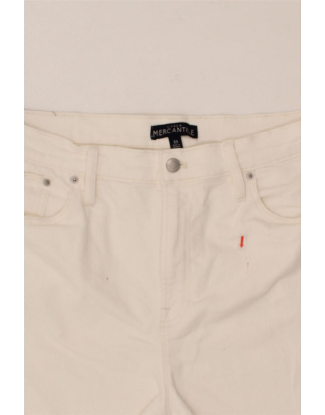J. CREW Womens Mercantile Denim Shorts W33 Large White Cotton Vintage J. Crew and Second-Hand J. Crew from Messina Hembry 