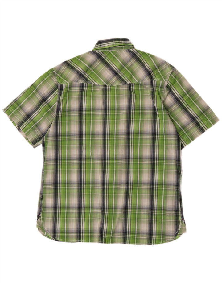 Berghaus Camisa De Manga Corta Para Hombre Poliéster A Cuadros Verdes Grandes