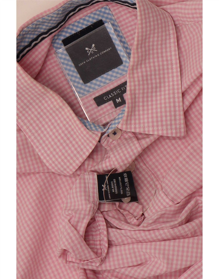 Crew Clothing Camisa de corte clásico para hombre Algodón a cuadros rosa medio