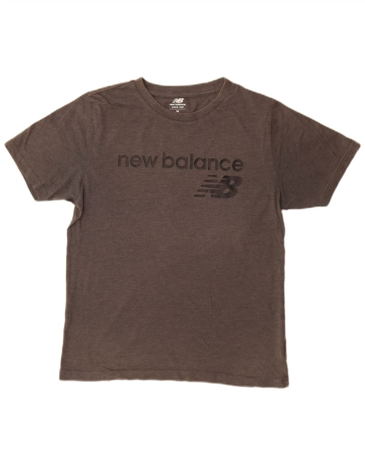 New Balance Hombre Camiseta Gráfica Top Gris Medio