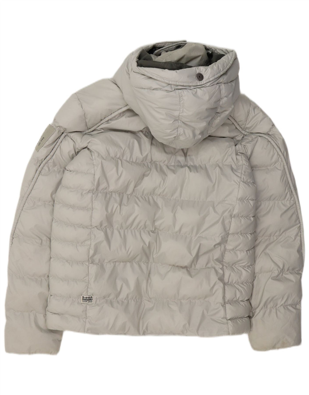 G-STAR Chaqueta acolchada con capucha para hombre ES 38 Poliéster gris medio