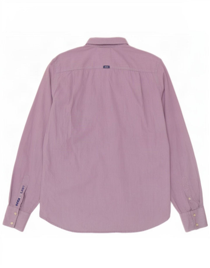 Camisa Superdry Hombre XL Algodón Vichy Morado