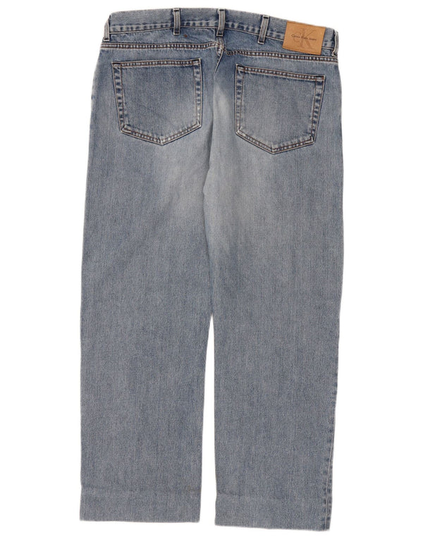 Calvin Klein Womens Straight Jeans W36 L28 Blue