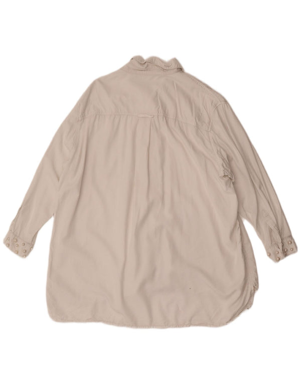 Zara Mujer Vestido Camisero Extragrande UK 46 Large Blanco