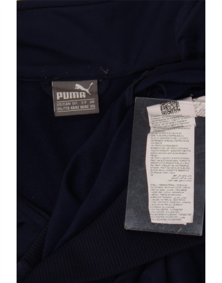 PUMA Chaqueta superior de chándal gráfico para hombre 2XL Poliéster azul marino