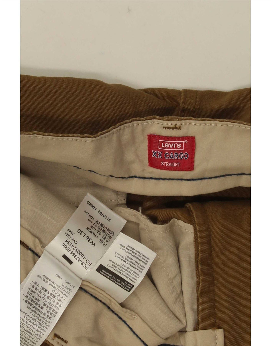 Levi's Pantalón cargo recto para hombre W36 L30 Algodón marrón