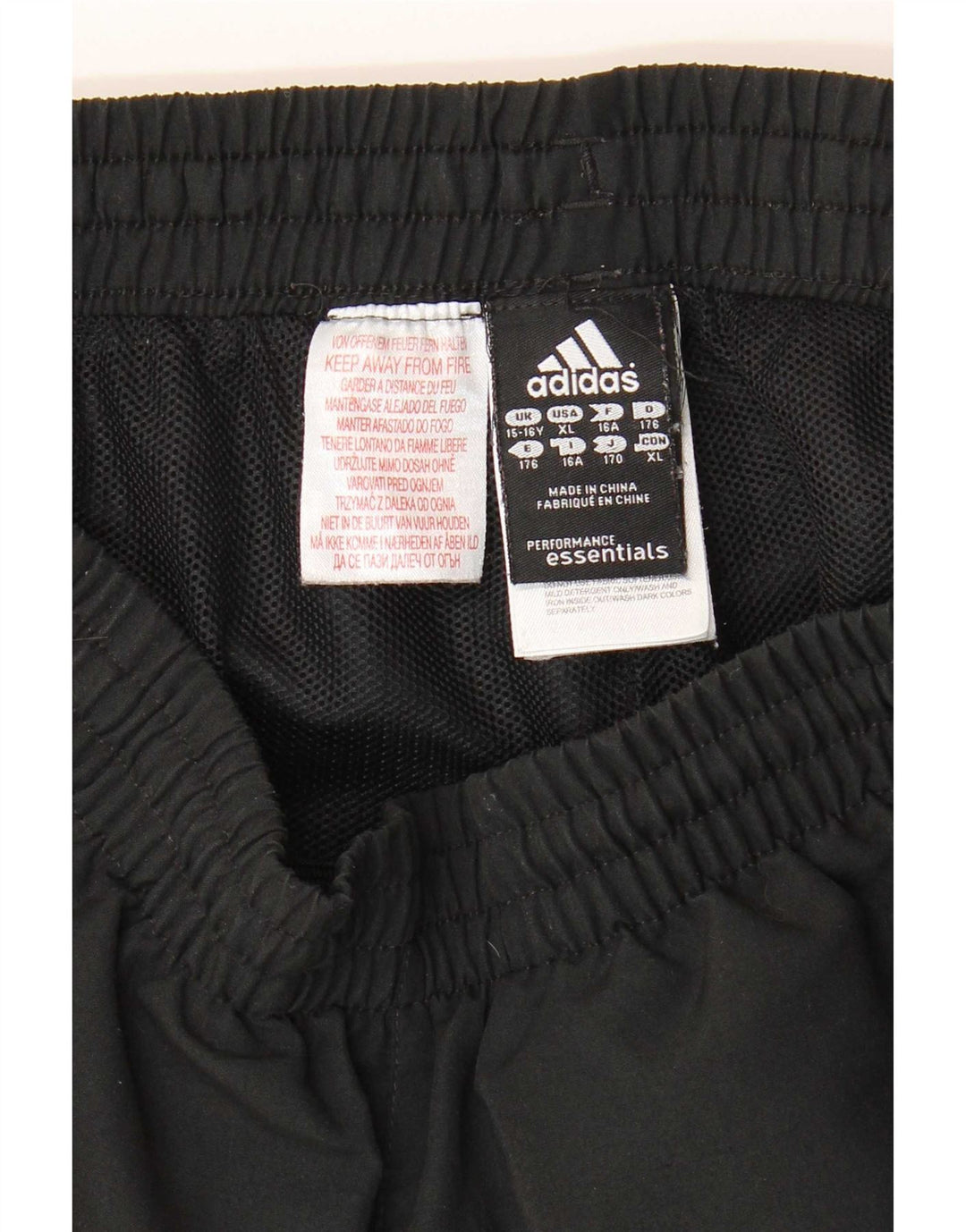 Adidas Pantalón corto deportivo para niño 15-16 años Negro Poliéster