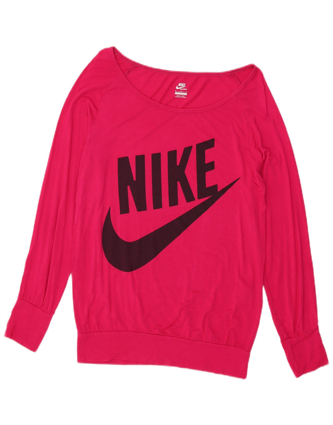 Nike Top gráfico de manga larga para mujer UK 44 Viscosa rosa medio