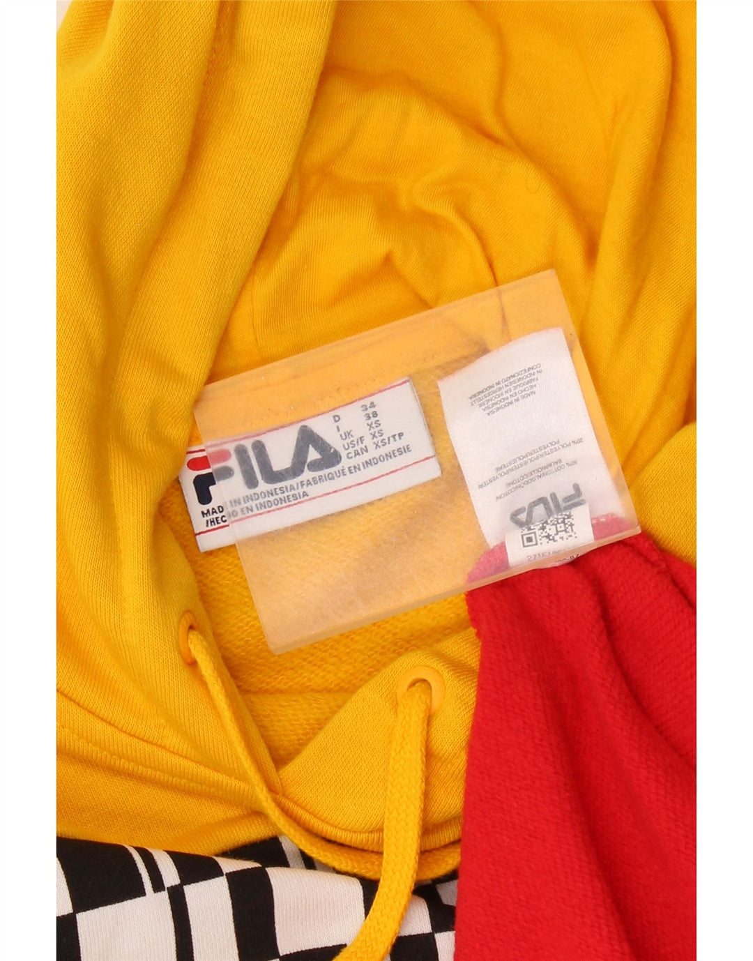 FILA Jersey con capucha gráfica para hombre XS Algodón multicolor con bloques de color