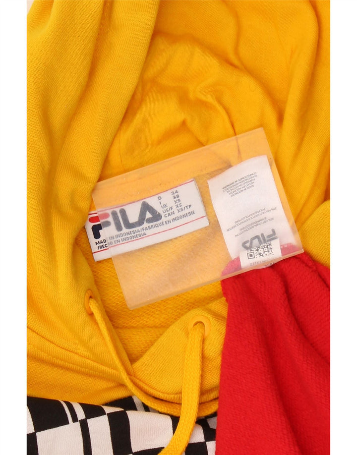 FILA Jersey con capucha gráfica para hombre XS Algodón multicolor con bloques de color