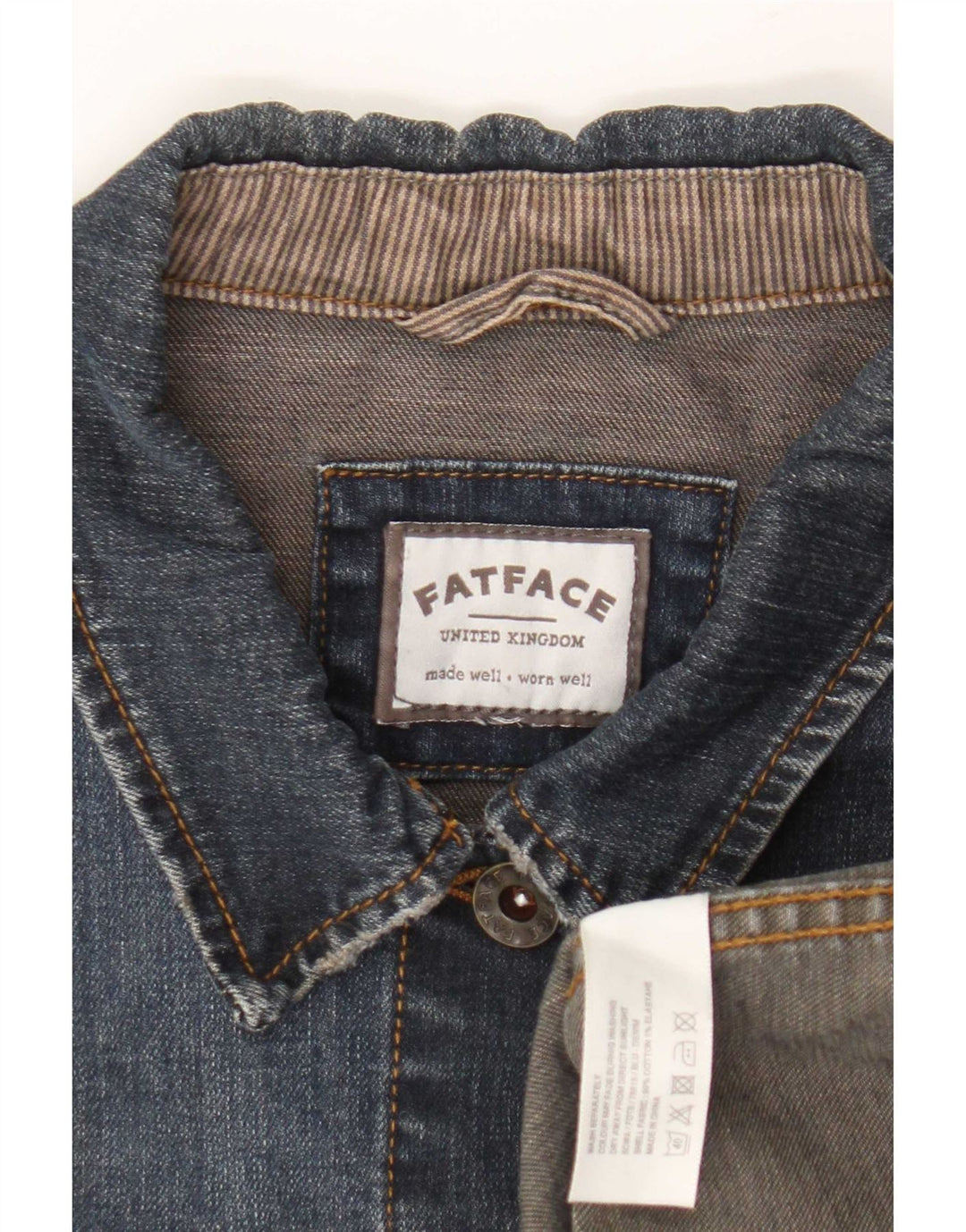 Chaqueta vaquera para mujer Fat Face UK 44 Algodón azul medio