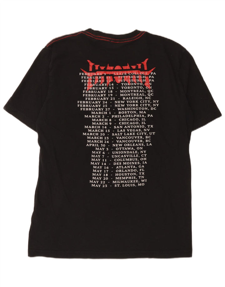 Diesel Hombre Camiseta Gráfica Top Medio Algodón Negro