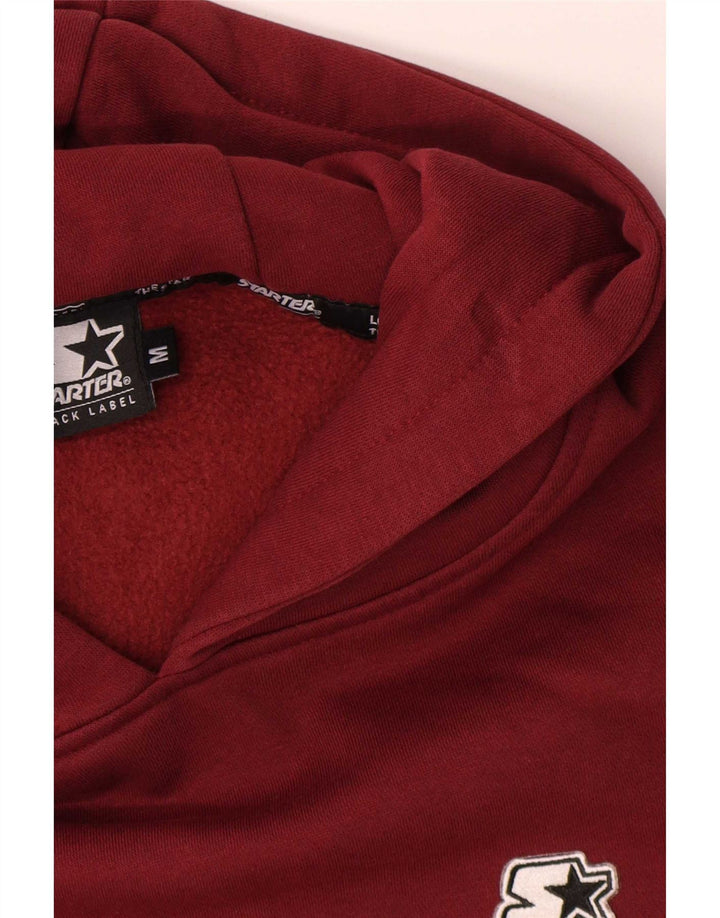 Starter Jersey con capucha para hombre, color burdeos, algodón