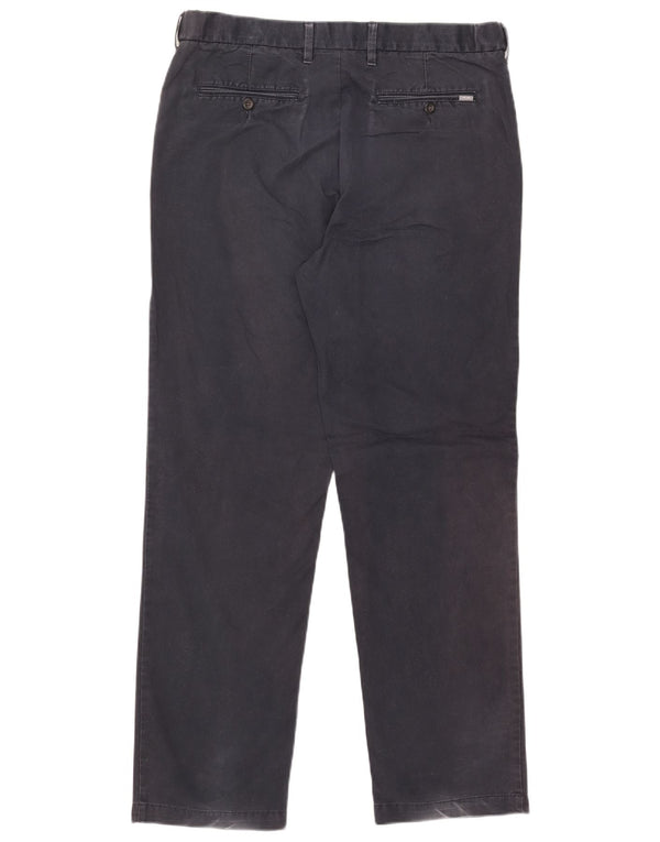 Marks & Spencer Mens Straight Regular Fit Suit Trousers W36 L33 Navy Blue