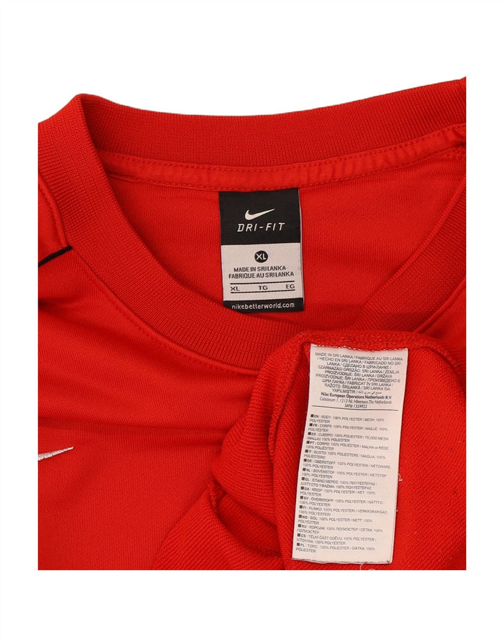 NIKE Mens Dri Fit Sweatshirt Jumper XL Red Polyester