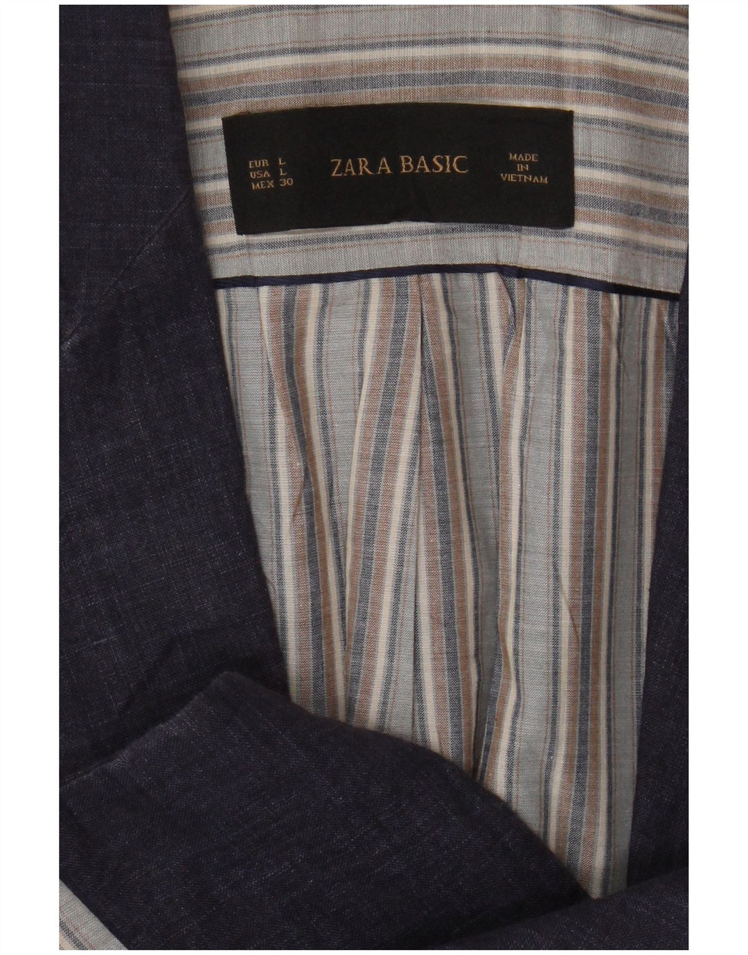 Zara Chaqueta Blazer De 1 Botón Para Mujer UK 46 Grande Azul Marino