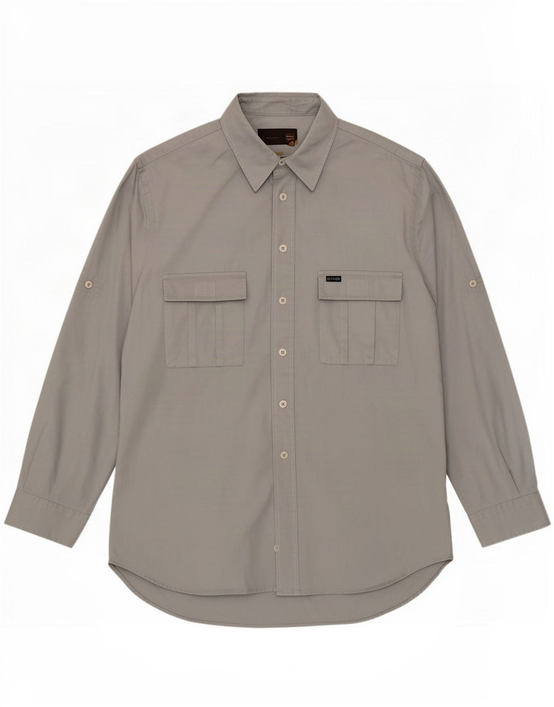 Camisa Gas Hombre Grande Gris Algodón