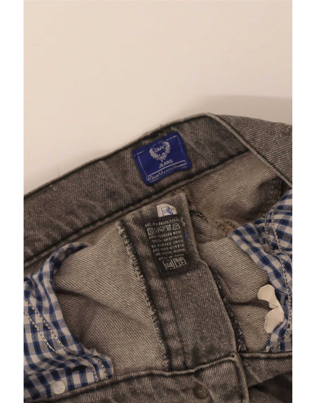 Gianmarco Venturi Vaqueros rectos para hombre W32 L34 Algodón gris