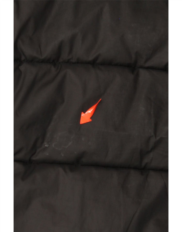 BENETTON Chaqueta acolchada con estampado gráfico para niños 10-11 años XL Negro Colorblock