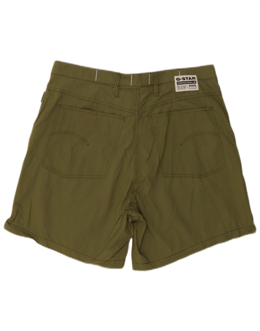 G-Star Pantalones cortos chinos para hombre W29 Small Khaki Cotton