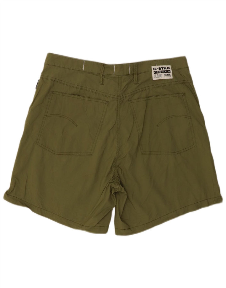G-Star Pantalones cortos chinos para hombre W29 Small Khaki Cotton