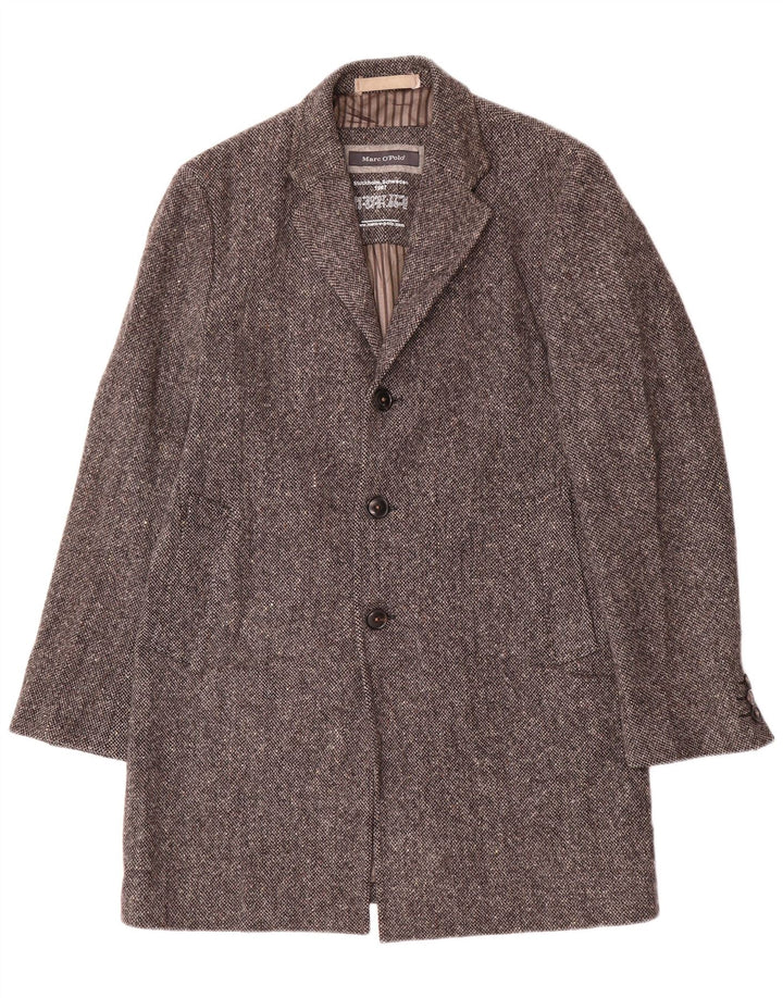 Marc O'Polo Abrigo para hombre UK 48 Lana moteada gris medio