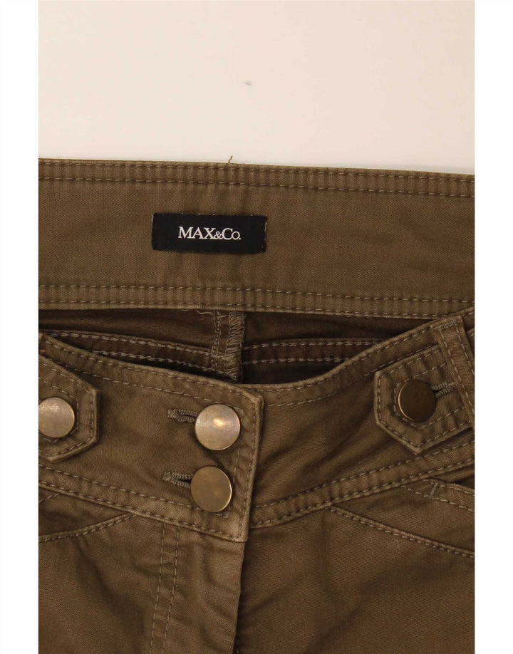 Max&Co. Pantalones casuales con corte de bota para mujer W32 L32 Caqui