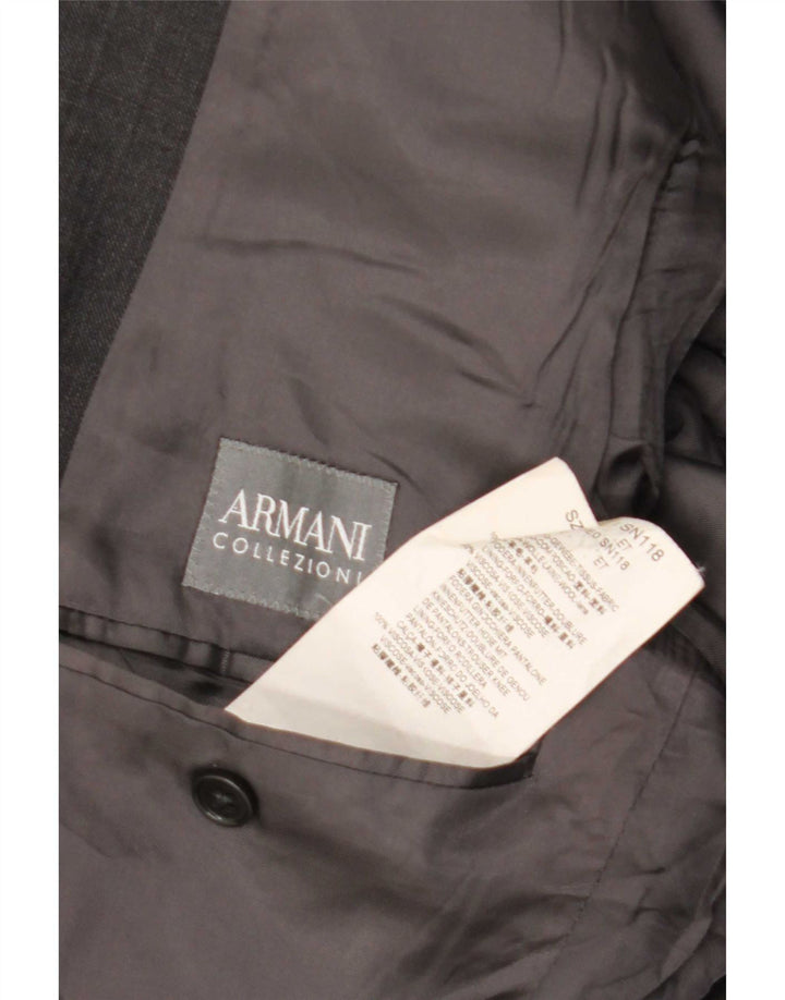 Armani Collezioni Chaqueta tipo blazer de 2 botones para hombre IT 50 Lana gris grande